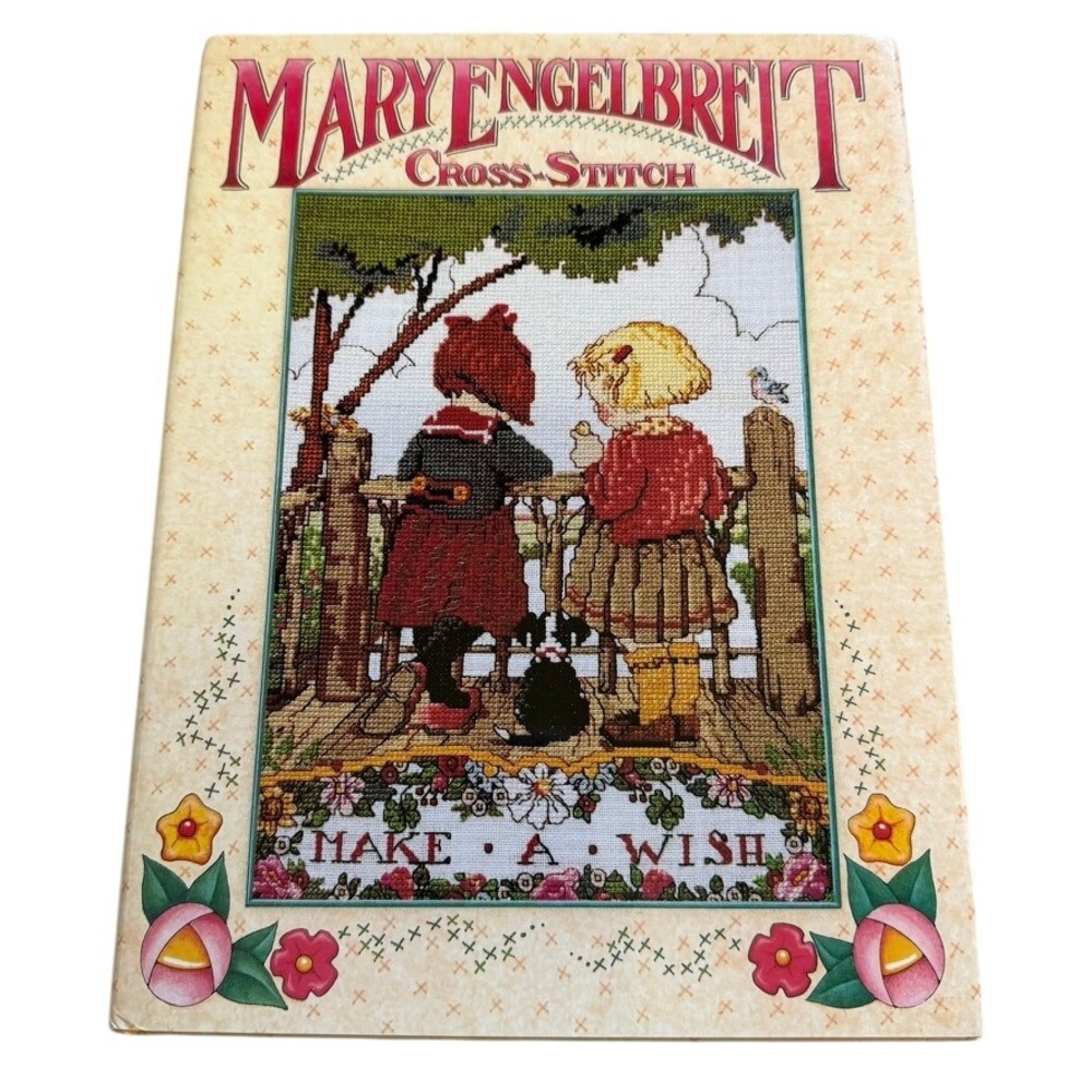 Mary Engelbreit Cross Stitch Book Hardcover 1st Edition 1996 Vintage